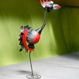 Gartenfigur 1M Vogel Fantasiefigur handgemachte Gartendekoration aus Metall - Bali Paradies