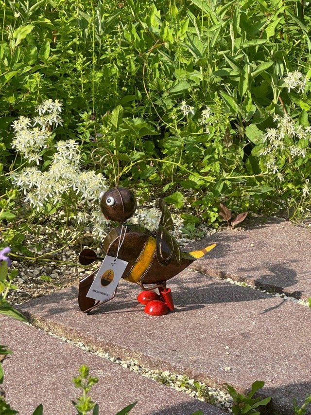 Biene mit Honig Gartenfigur aus Handarbeit, Gartendeko aus Metall - Bali Paradies