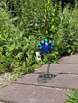 Gartenfigur Mosaik Vogel handgemachte Gartenfigur aus Metall - Bali Paradies