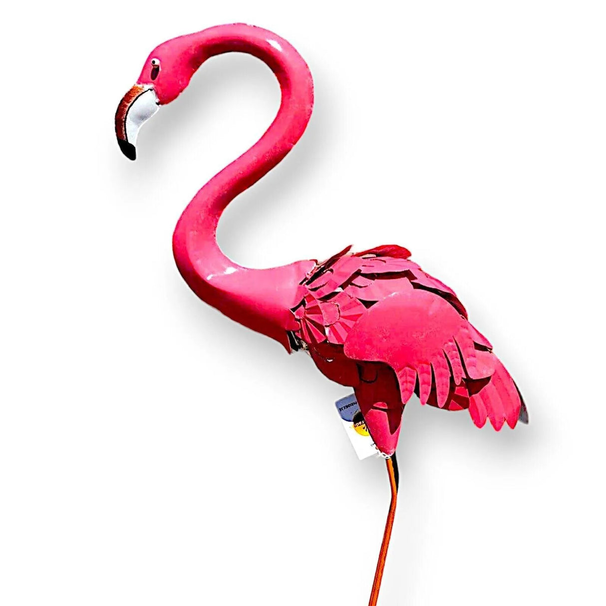 Gartenfigur großer Flamingo handgemachte Gartendekoration aus Metall - Bali Paradies