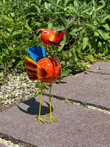 Gartenfigur aus Metall - Vogel handgemacht Gartendekoration Gartenskulptur