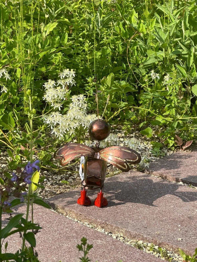 Biene mit Honig Gartenfigur aus Handarbeit, Gartendeko aus Metall - Bali Paradies