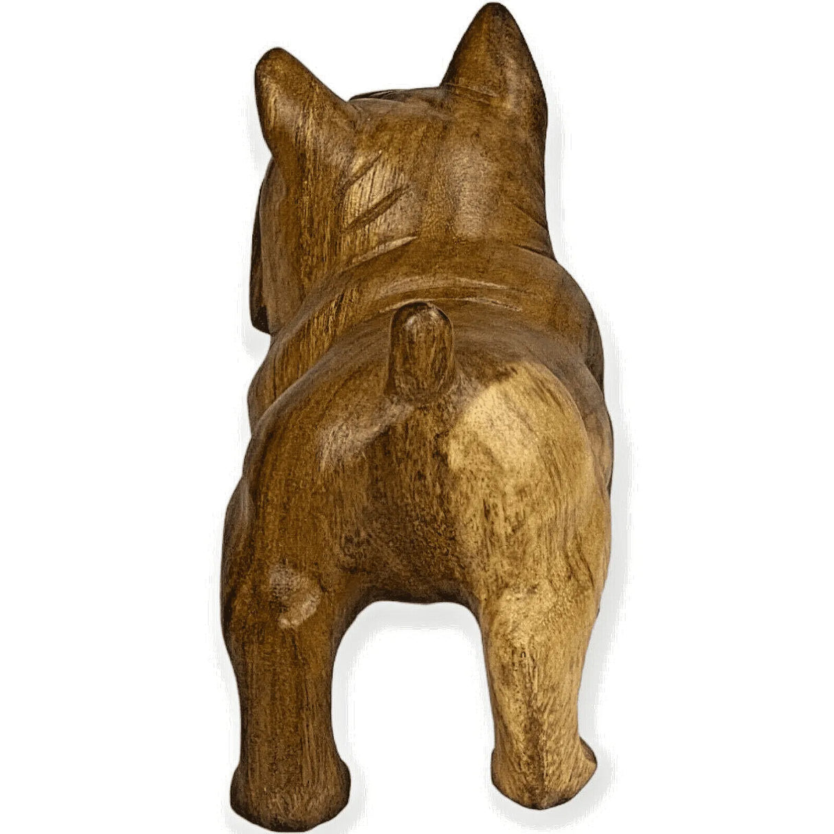 Holz geschnitzte Figur Hund Bulldoge 22cm Innendekoration Teakholz - Bali Paradies