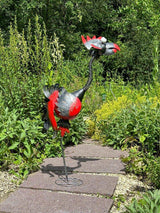 Gartenfigur 1M Vogel Fantasiefigur handgemachte Gartendekoration aus Metall - Bali Paradies