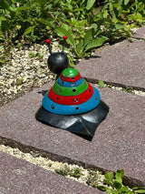 Gartenfigur aus Metall bunte Schnecke handgemachte Gartendekoration