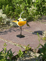 Gartenfigur Spatz Gartendekoration aus Metall - Bali Paradies