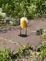 Gartenfigur Spatz Gartendekoration aus Metall - Bali Paradies