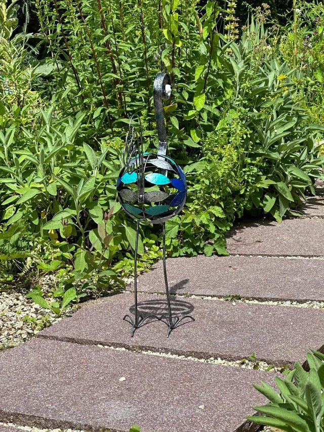 Gartenfigur Mosaik Vogel handgemachte Gartenfigur aus Metall - Bali Paradies