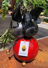 Gartenfigur großes Schwein handgemachte 37 cm Gartenfigur - Bali Paradies