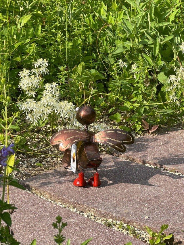 Biene mit Honig Gartenfigur aus Handarbeit, Gartendeko aus Metall - Bali Paradies