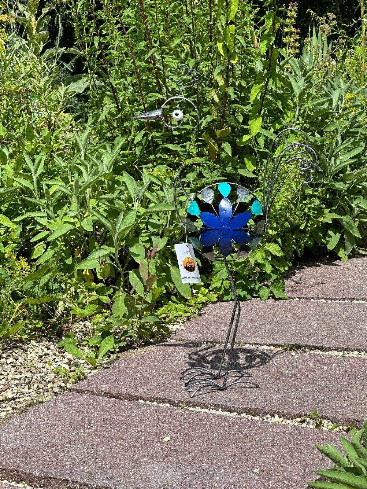 Gartenfigur Mosaik Vogel handgemachte Gartenfigur aus Metall - Bali Paradies