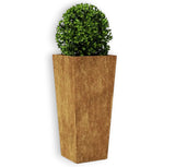 Rustikaler Cortenstahl-Blumentopf - 35x35x76cm mit Drainage